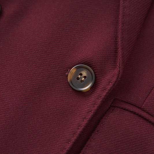 Spring/Autumn Wine Red Blazer Coat for Women | Mid-Length Style