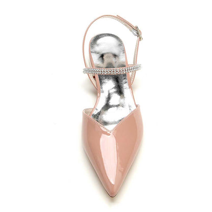 Women’s Pointed Toe Flats with Crystal Straps