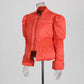 Women's Puff-Sleeve Cropped Padded Jacket Cotton Coat