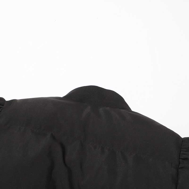 Women’s Puffy Winter Coat – Slim Fitted Cotton-Padded Jacket with Flared Sleeves