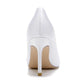 Women's Pumps High Heels Wedding Shoes Flower Appliqued Bridal Shoes