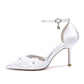 Women's Pumps High Heels Wedding Shoes Ankle Straps Bridal Shoes