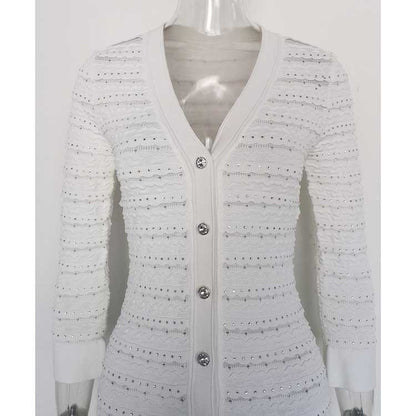 Rhinestone Knit Maxi Dress for Stunning Style