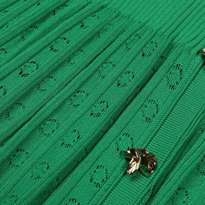 Women's Ribbed-knit Short Sleeved Midi Dress