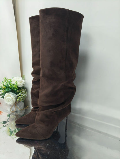 Women's Sexy Knee High Boots with Stiletto Heels