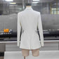 Women's Single Button Rhinestone Blazer with Pocket Coat