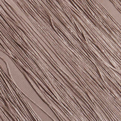 Close-up of elegant sleeveless tassel midi dress fabric with textured tassels for added style