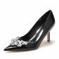 Women's Stilettos Beaded Pointed Toe Heels Prom Dress Pumps