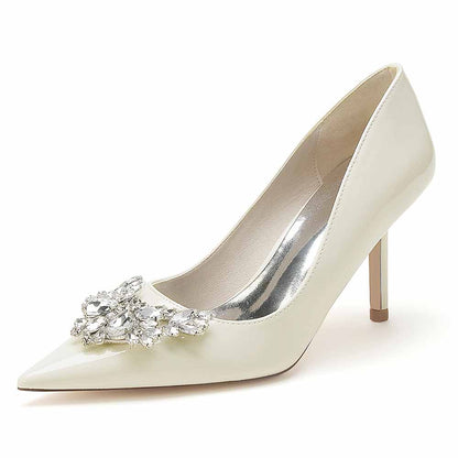 Women's Stilettos Beaded Pointed Toe Heels Prom Dress Pumps