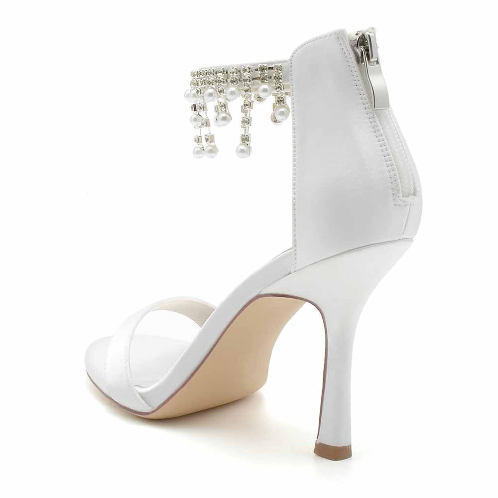 Women's Stilettos Pearl Detail Dress Heels Prom Pumps Wedding Shoes