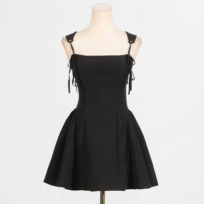 Women's Strapless Mini Dress A Line Lace-Up Short Dress