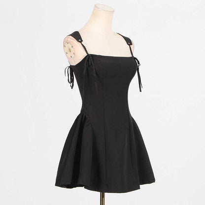 Women's Strapless Mini Dress A Line Lace-Up Short Dress