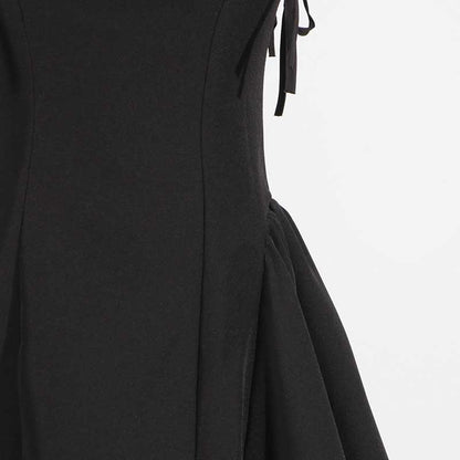 Women's Strapless Mini Dress A Line Lace-Up Short Dress