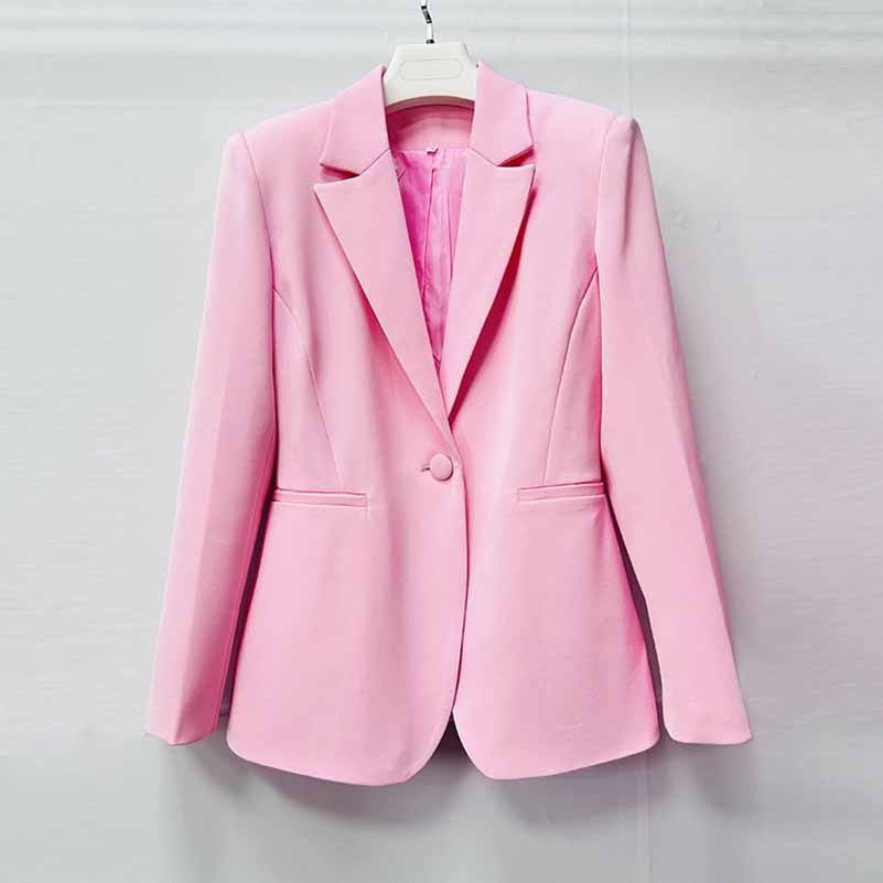 Women's Suit Pink One Button Pantsuit Wide-Leg Formal Suit Wedding Outfit