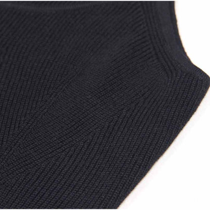 Women's Sweater Dress Black Midi Knitted Dresses