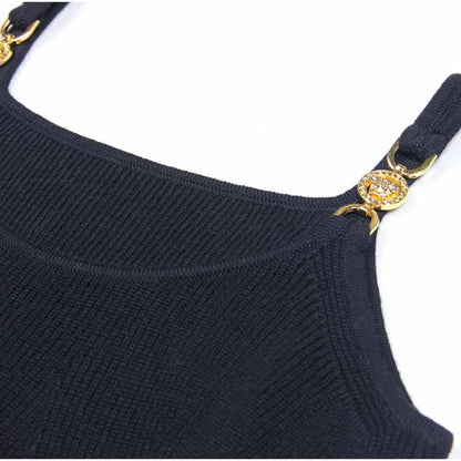 Women's Sweater Dress Black Midi Knitted Dresses