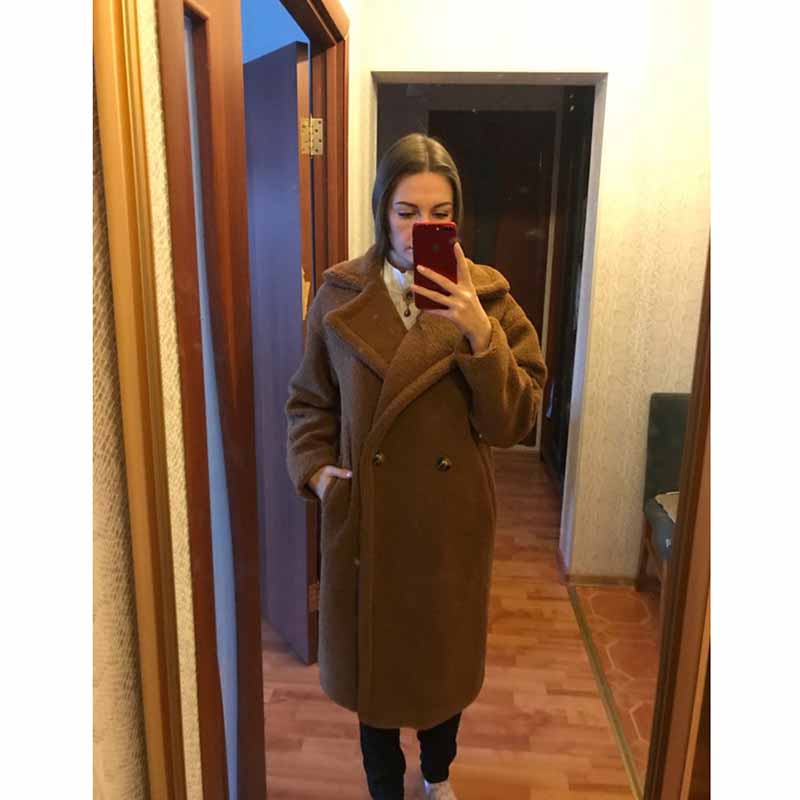 Women's Teddy Jacket Winter Coat Faux Fur Outwear Oversize Plush Coat