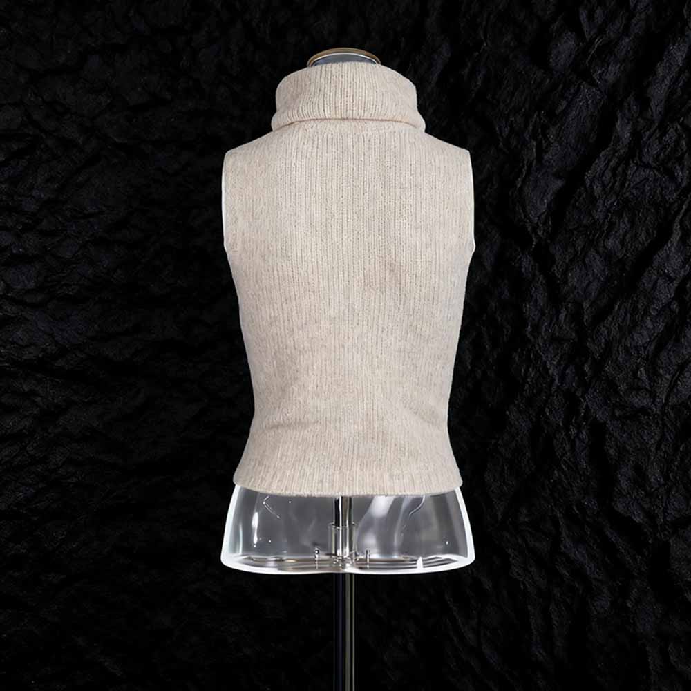 Three piece women's sweater set – Turtleneck Sweater, 3D Floral Skirt Suit