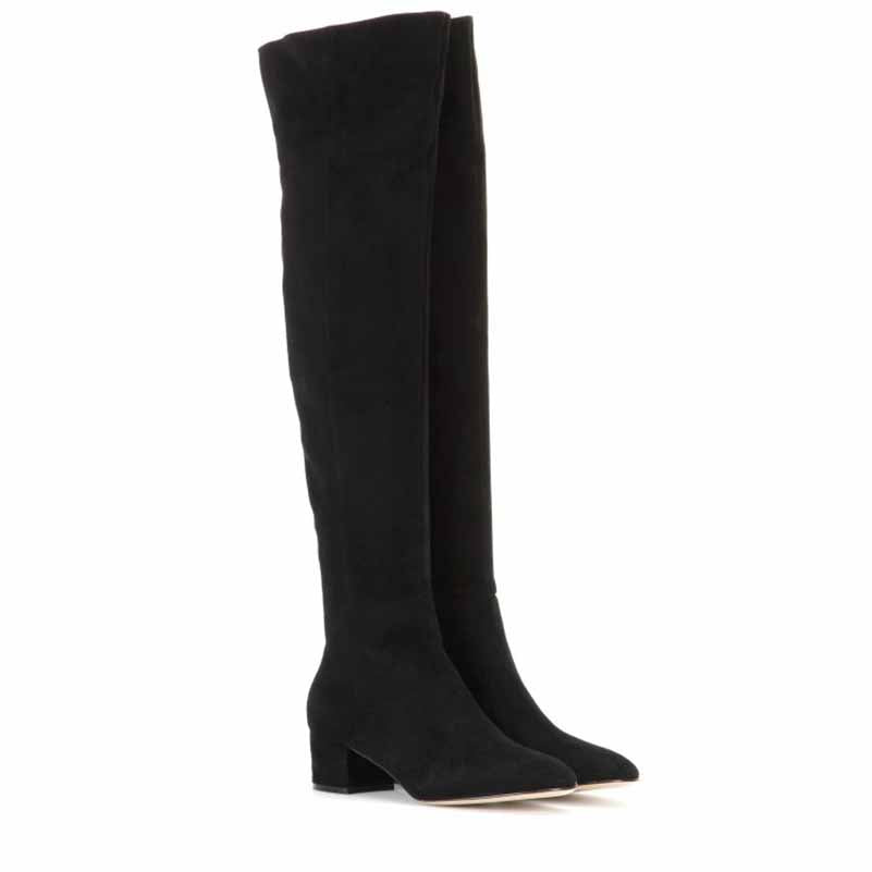 Women‘s Winter Over The Knee Boots Thigh High Suede Boots