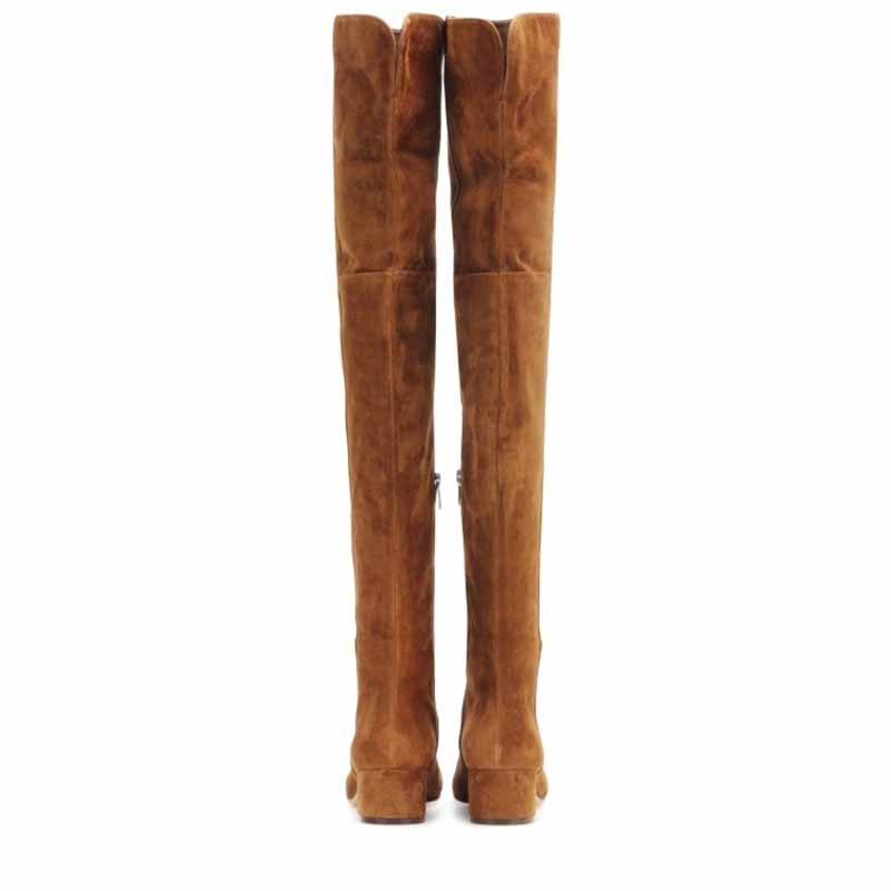 Women‘s Winter Over The Knee Boots Thigh High Suede Boots