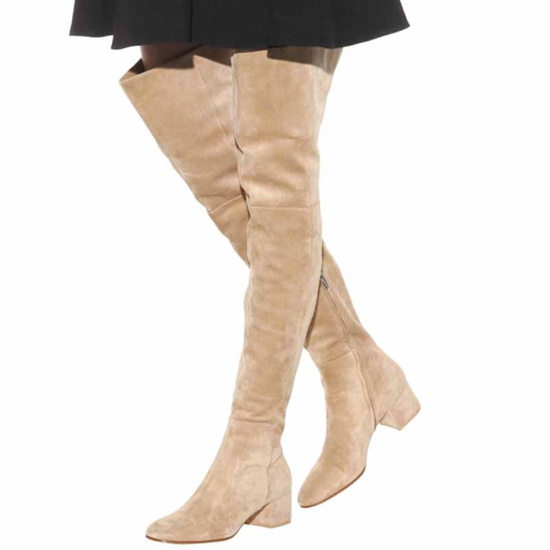 Women‘s Winter Over The Knee Boots Thigh High Suede Boots