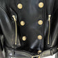 Womens Belted Trench Coat Faux Leather Black Crop Jacket