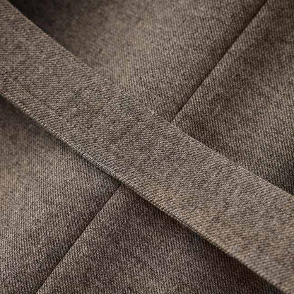 Wool Blend Single-Breasted Vest Dress with Belt