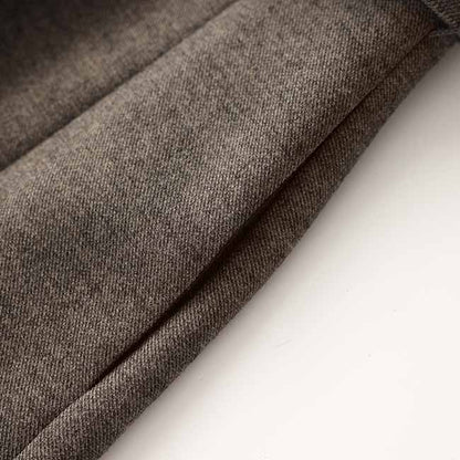 Wool Blend Single-Breasted Vest Dress with Belt