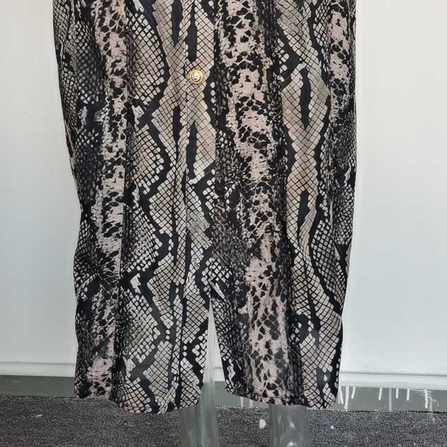 Stylish animal print maxi dress for women with a flattering silhouette and elegant button detail