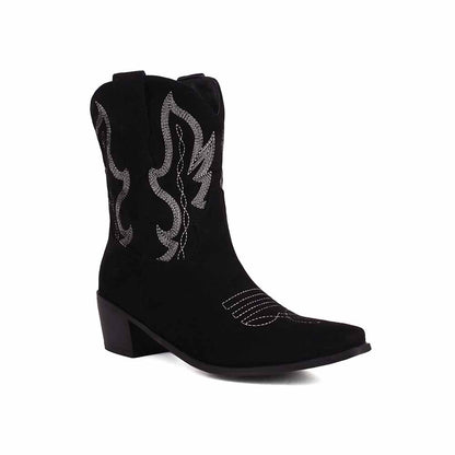 Suede Short Boots Cowboy Woman boots Boho Ankle boots