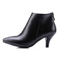 Women's Pointy Toe Ankle Booties Zipper and Kitten Heel Boots