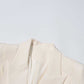 Women's Ruffled Blazer One Button Ivory Coat