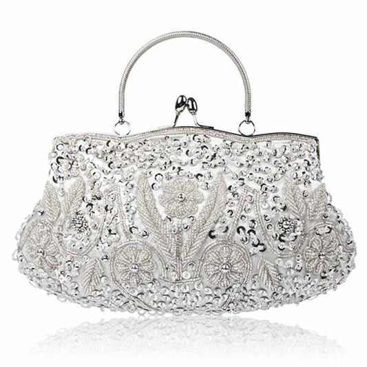 Beaded Evening Clutch Bag Vintage Wedding Cocktail Party Handbag