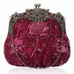 Vintage Beaded Evening Clutch Bag Prom Cocktail Party Handbag