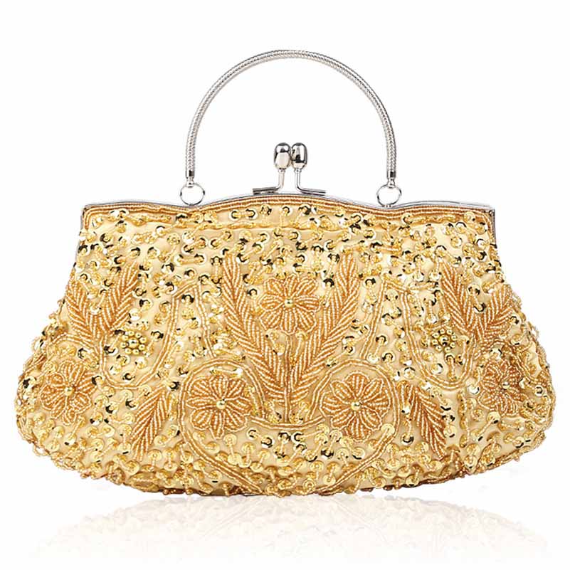 Beaded Evening Clutch Bag Vintage Wedding Cocktail Party Handbag