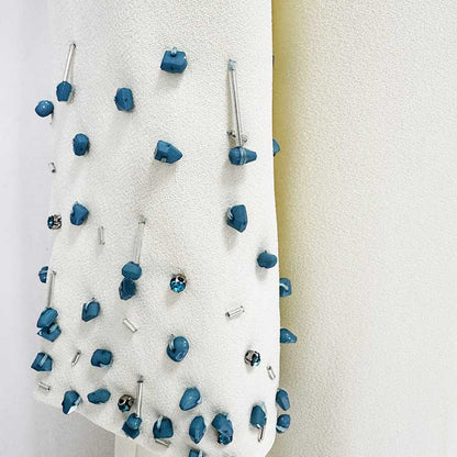 Women's Long Sleeve Beaded Formal Dresses Long Prom Dress