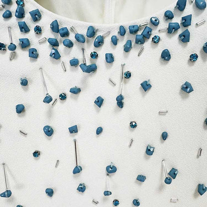 Women's Long Sleeve Beaded Formal Dresses Long Prom Dress