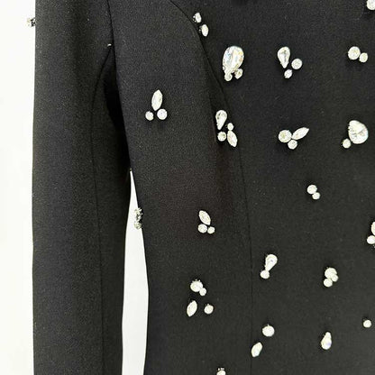 Womens Beaded Evening Gown Long Dress