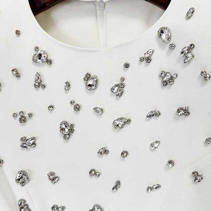 Womens Beaded Evening Gown Long Dress