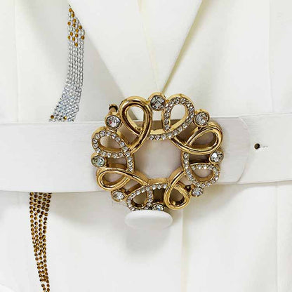 Women Wedding Pantsuits With Belt hot drilling Flare Bottoms Two Pieces Formal Suit