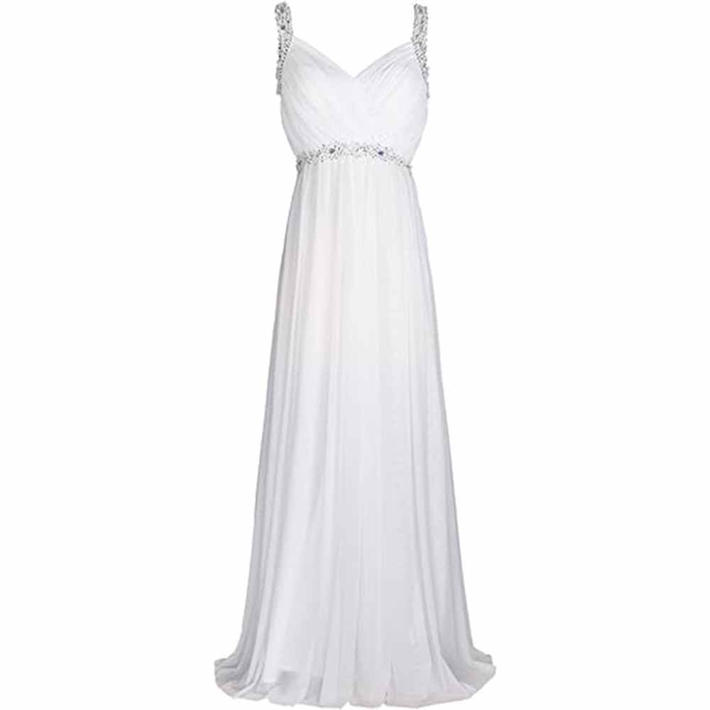 Beaded Prom Dress Long Chiffon Bridesmaid Dresses