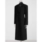 Women's Maxi Blazer Slim Fit Black Trench Coat