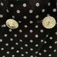 Women's black blazer Lion button slim fit polka dot velvet jacket