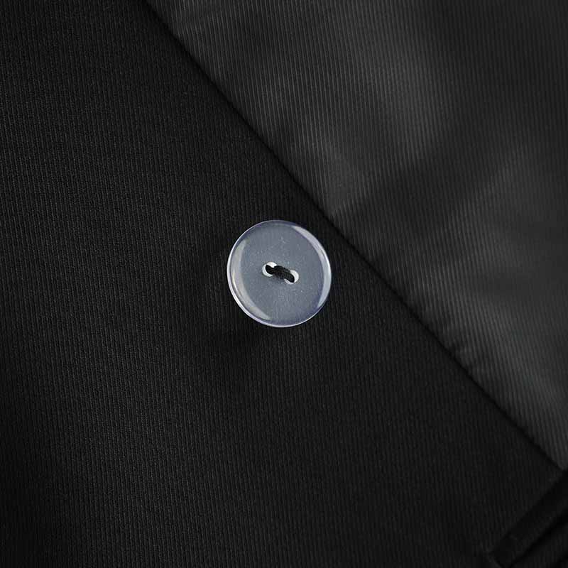 Women’s Black Blazer Coat with Metal Lock Closure – Edgy Classic Tailoring