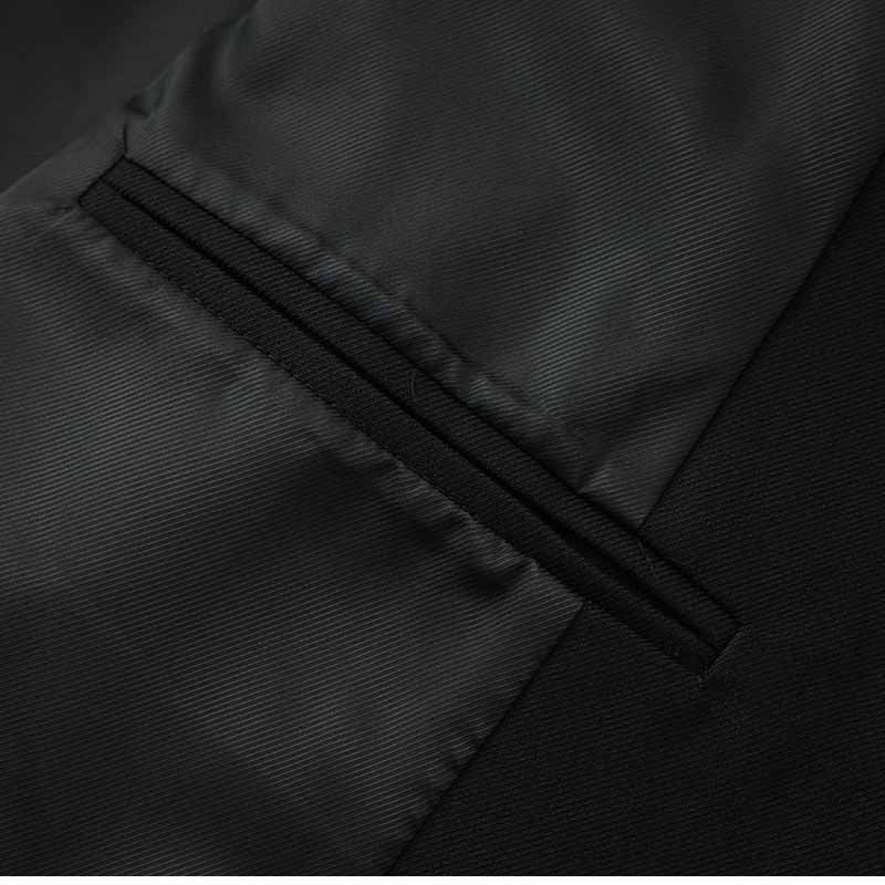 Women’s Black Blazer Coat with Metal Lock Closure – Edgy Classic Tailoring