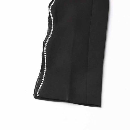 Women's Black Crystal-embellished Blazer Dress