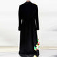 Women's One Button Black Feathered Blazer Dress