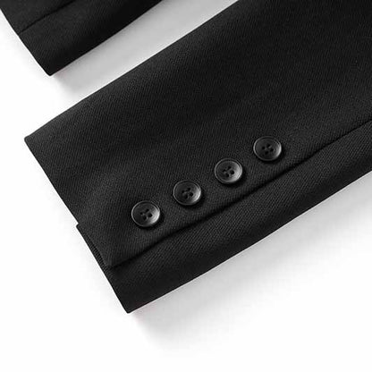 Double Breasted Black Blazer with Beaded Detailing – Chic, Tailored & Trendy