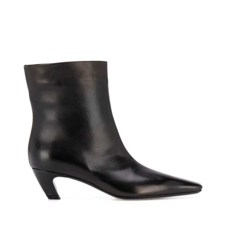 Women's Heeled Black Ankle Boots