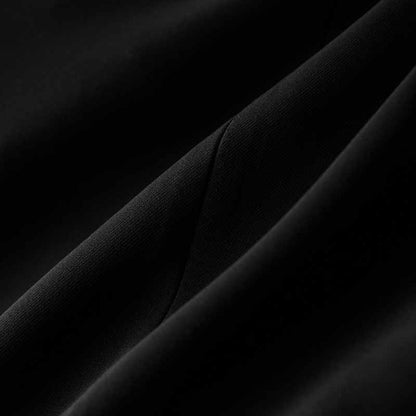 3D Flower Embellished Cardigan Black Double Crepe Jacket Short Coat